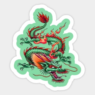 Chinese Eastern Green Dragon Mythical Creature Sticker